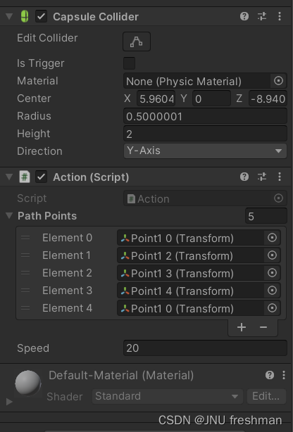 Unity之用Transform 数组加多个空物体--＞简单地控制物体按照指定路线自动行驶