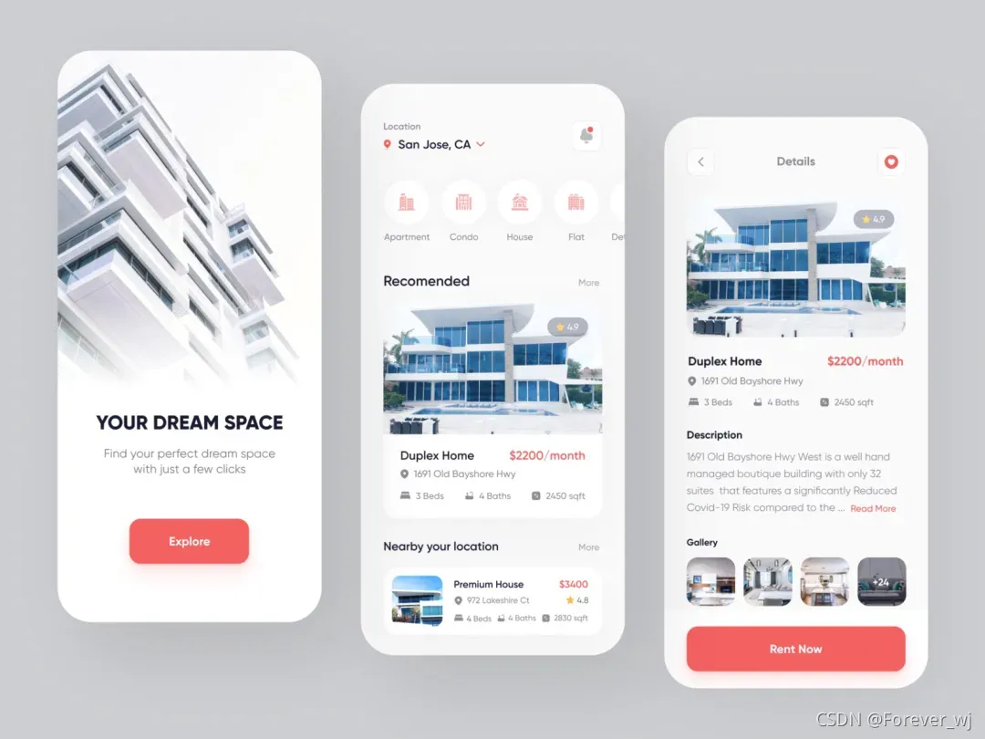 Home Rental App UI Design by Rifat Sarkar