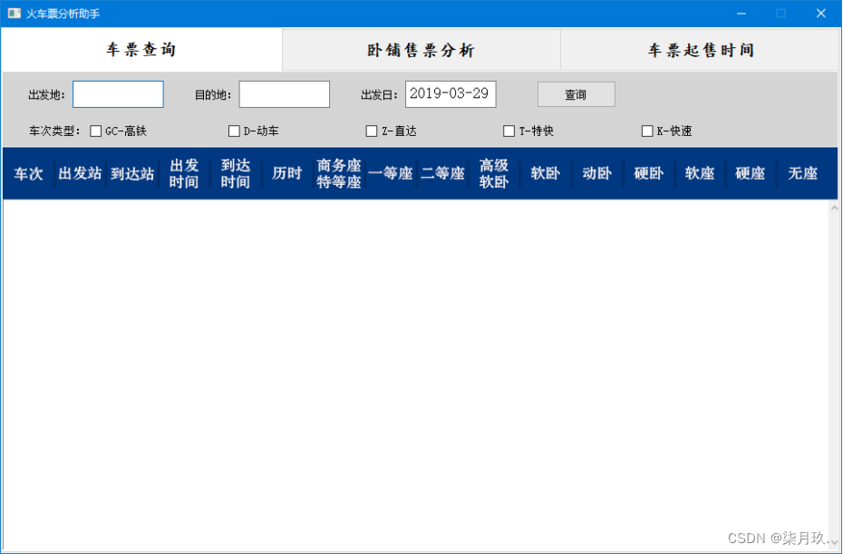 基于Python所写的火车票分析助手设计