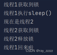 Thread.sleep()不释放锁 Object.wait()释放锁