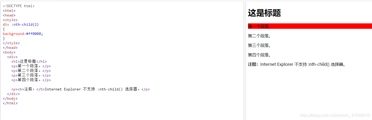 div里面只有一级后代包含第2个元素，二级后代只有1个元素b标签因此没有被选中