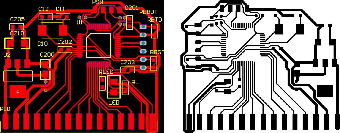 ▲ 图1.2.2 单面快速制版PCB