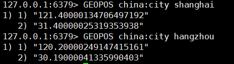 GEOPOS key member [member..]