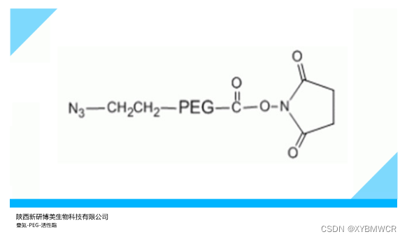 N3-PEG-NHS，Azide-PEG-NHS，叠氮-聚乙二醇-活性酯可用来修饰蛋白质