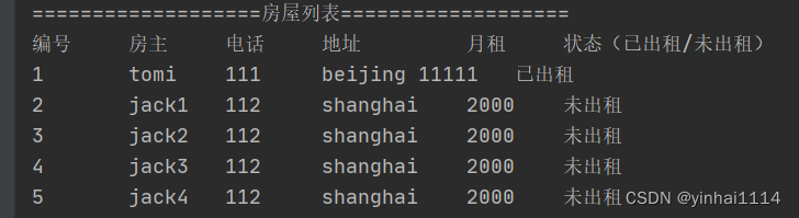 【JAVA学习笔记】34 - 房屋出租系统（综合性强）