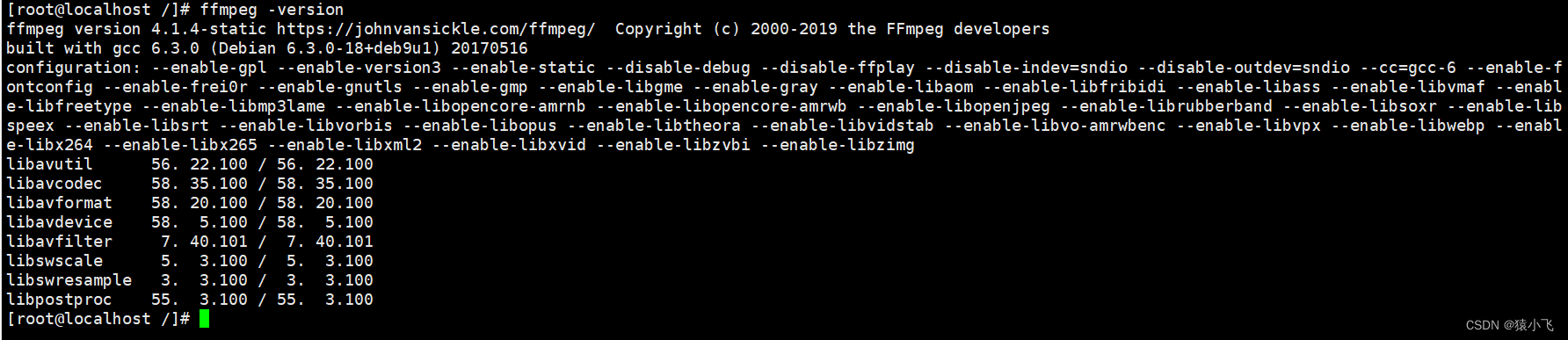 ffmpeg离线安装ffmpeg-4.1.4-amd64-static.tar.xz