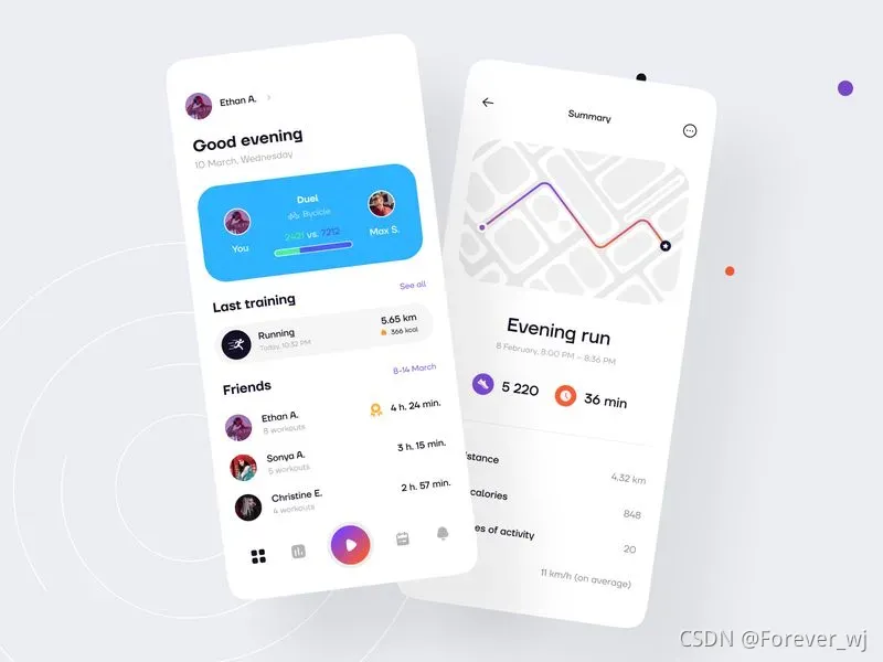 Fitness Running App by Dmitry Lauretsky