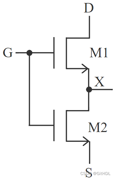 图1 MOS管M1和M2串联