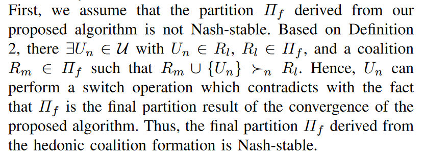 首先，假设论文里从所提算法得到的不满足 Nash-stable