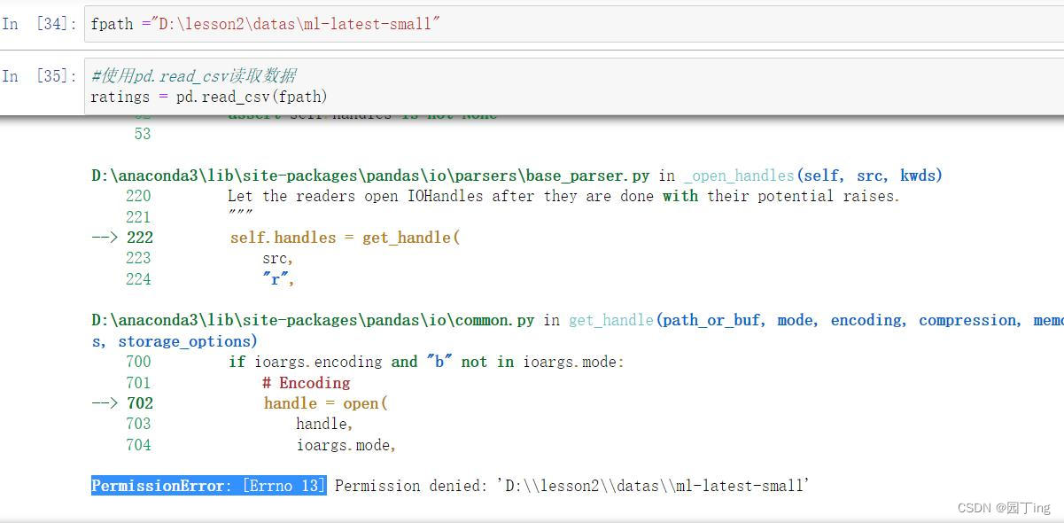 运行juypter notebook报错PermissionError: [Errno 13]_jupyter notebook 读取文件 ...