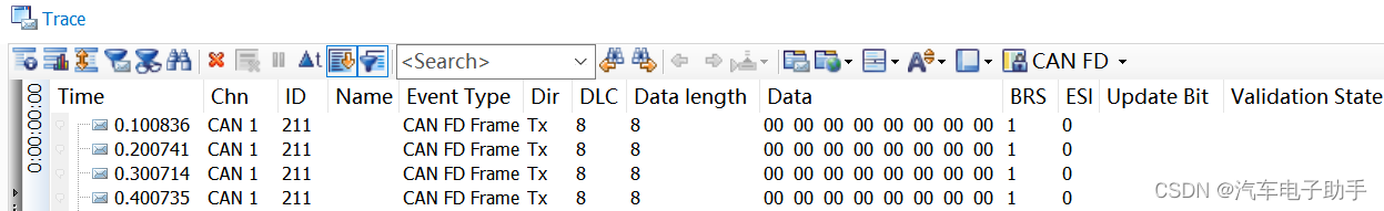 图文详解CAN Log文件 - ASC文件格式