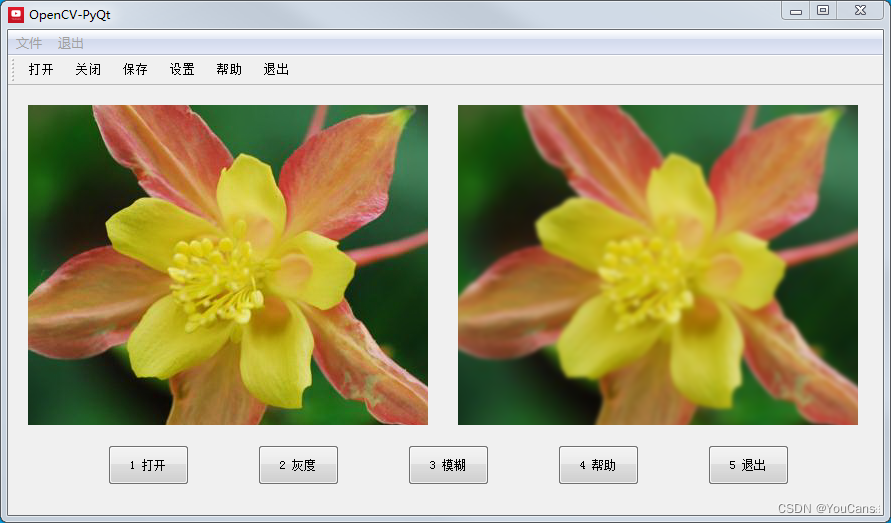OpenCV-PyQT项目实战（5）项目案例01图像模糊