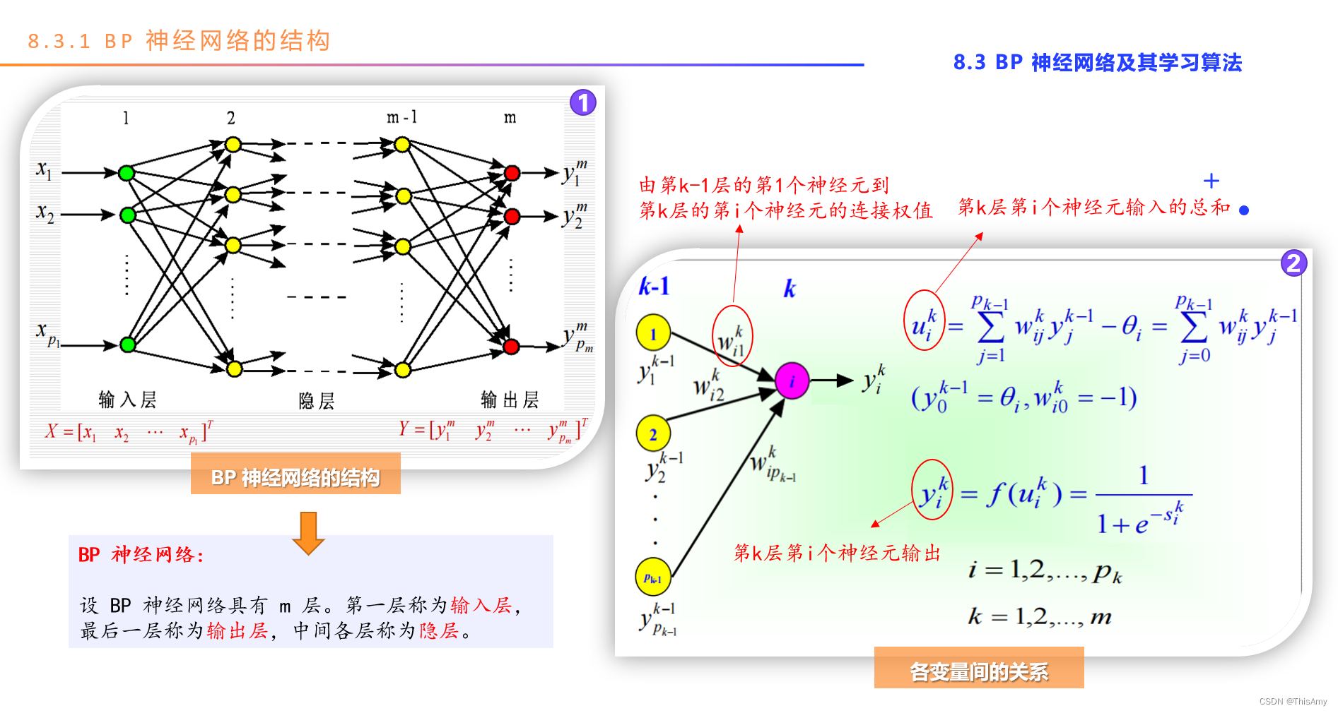 BP 神经网络的结构