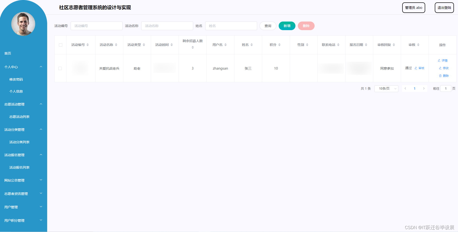 活动管理