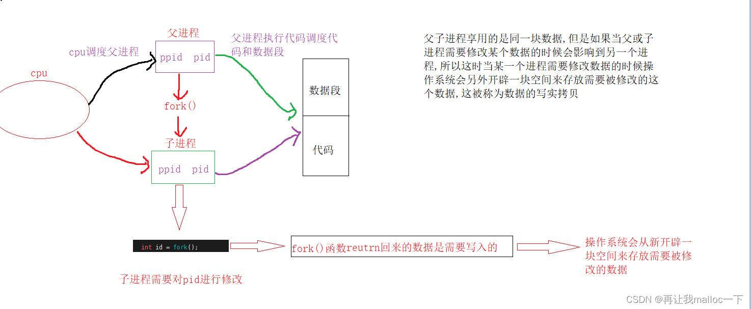 浅入深出充分理解--＞(fork())父子进程