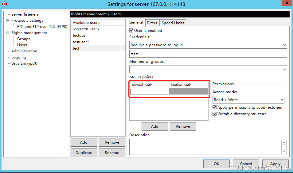 FileZilla Server1.5使用入门_filezilla server1.5.1使用教程CSDN博客
