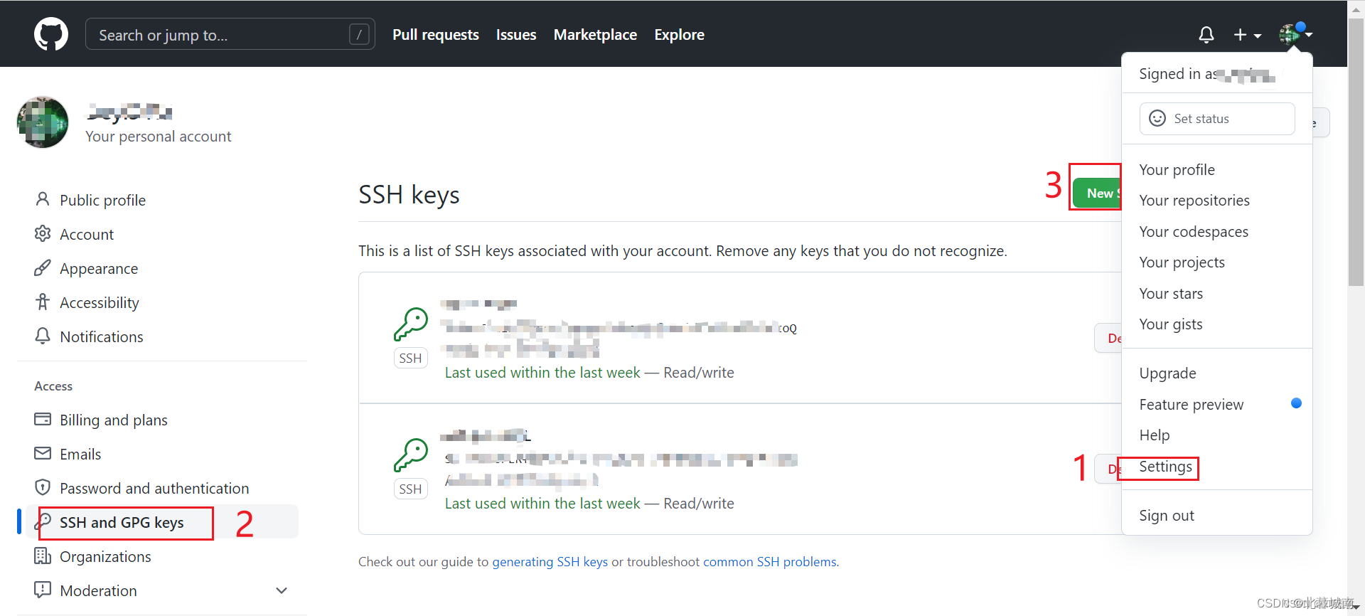 将SSH Key添加到GitHub账户