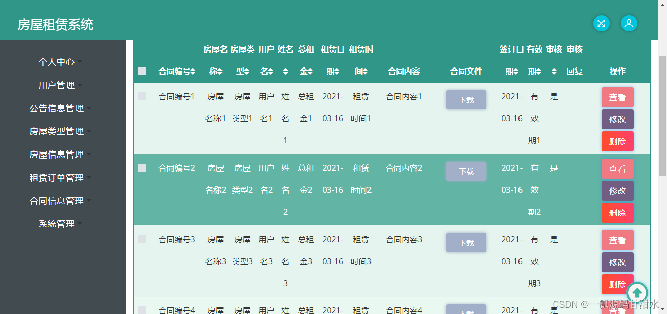 java项目_第171期ssm房屋租赁系统_计算机毕业设计