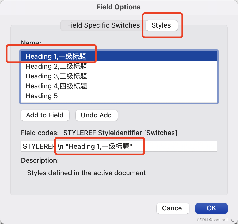 mac word页眉添加章节号和标题