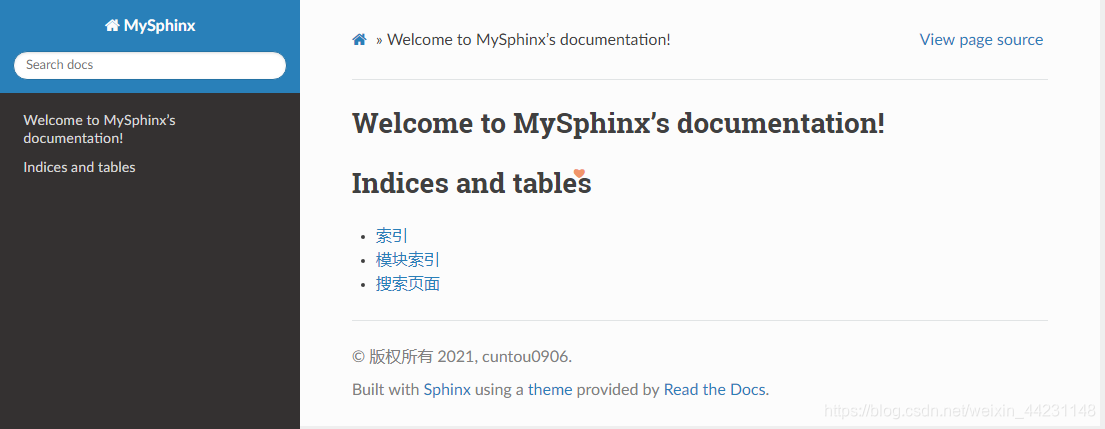 Sphinx文档书写(Sphinx+gitee+read the Docs)_sphinx docs-CSDN博客