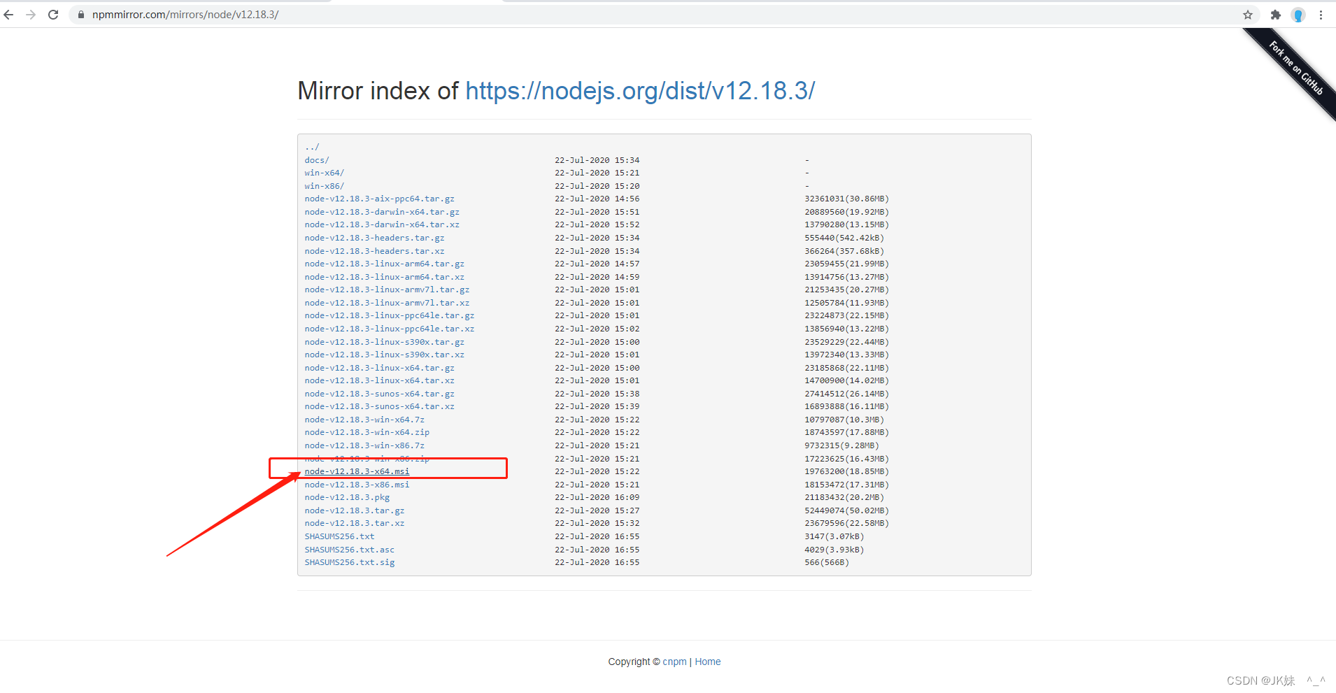 https://npmmirror.com/mirrors/node/v12.18.3/