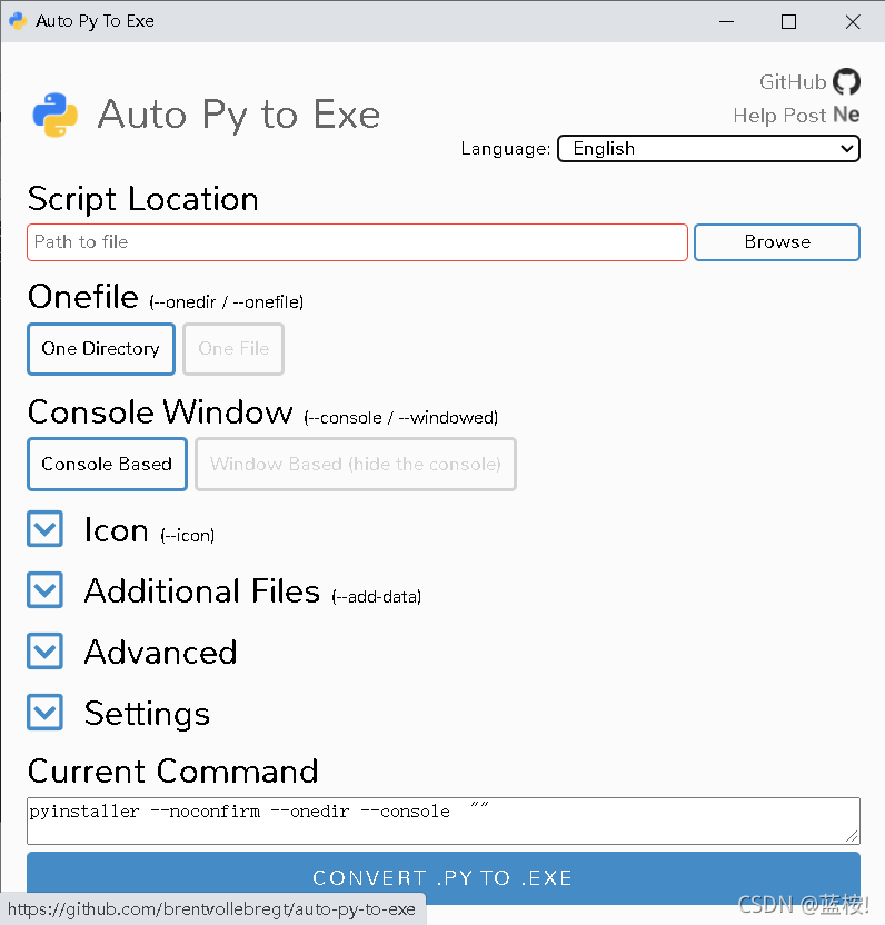 python打包工具:auto-py-to-exe_auto-py-to-exe initializing-CSDN博客