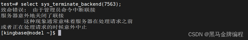 金仓数据库简单巡检与事务阻塞会话简单处理