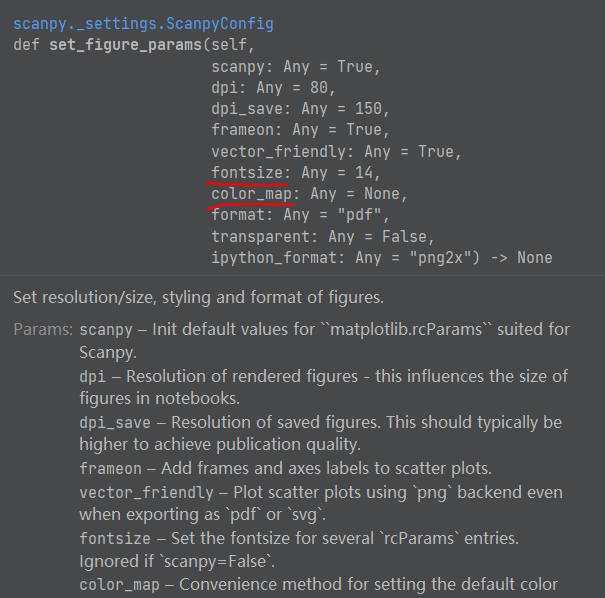TypeError set_figure_params() got an unexpected keyword argument