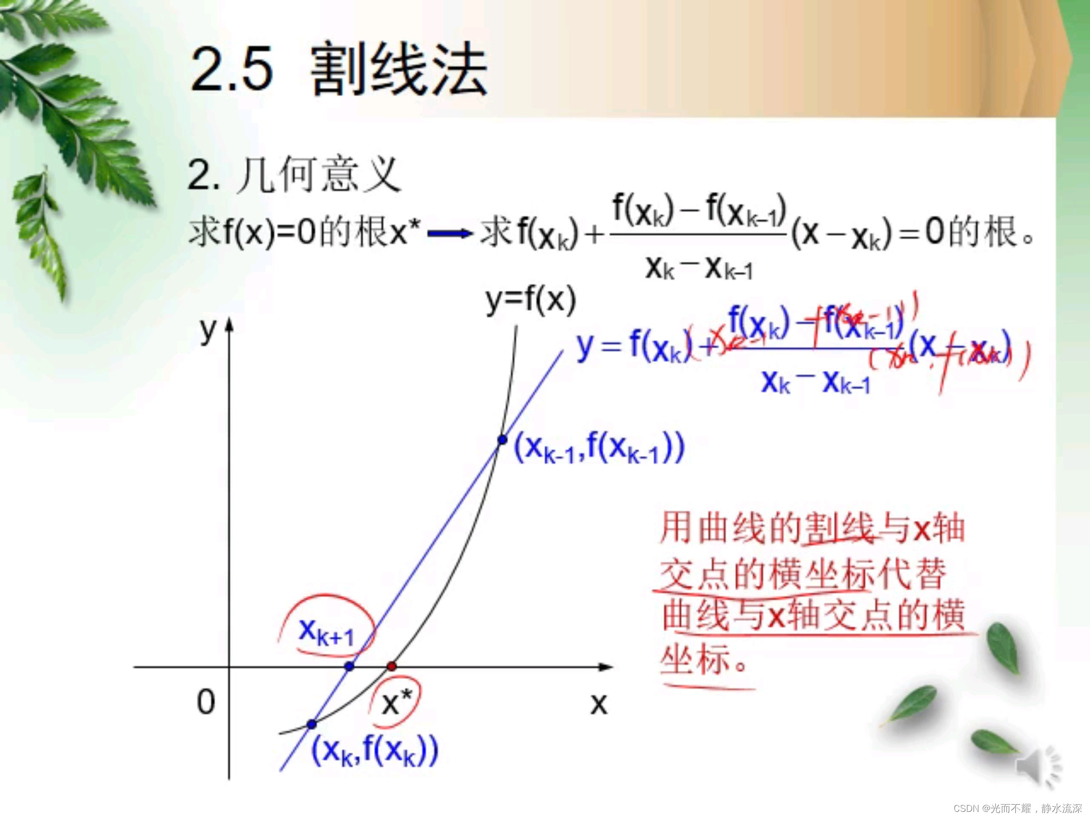 2.5割线法(方程求根)_割线法所有符号-CSDN博客