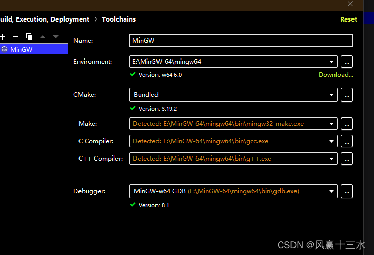 Toolchains are not configured Configure Disable profile