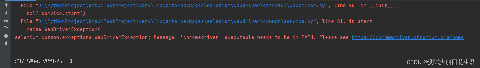 selenium使用 webdriver.Chrome() 报错,找不到执行文件的解决方法(一)-CSDN博客