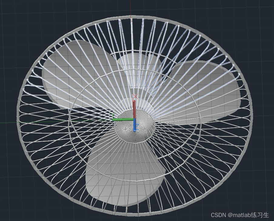 CAD练习——绘制电风扇