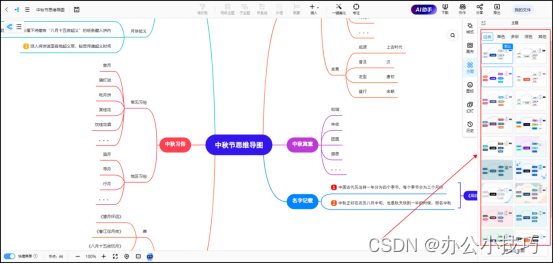 中秋节思维导图怎么绘制？教你使用这种绘制方法