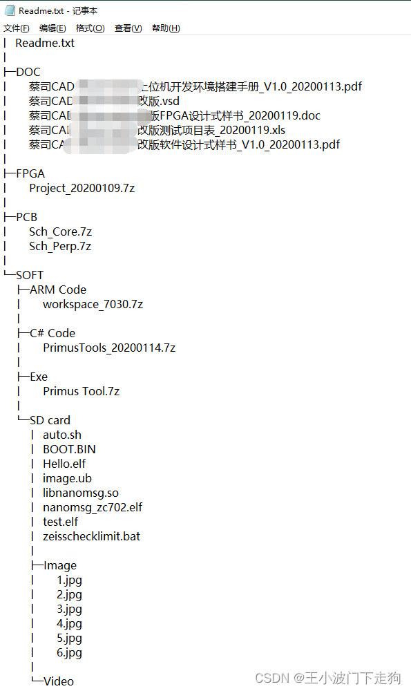 提交项目纳品数据时，生成目录结构树文档readme.txt方法