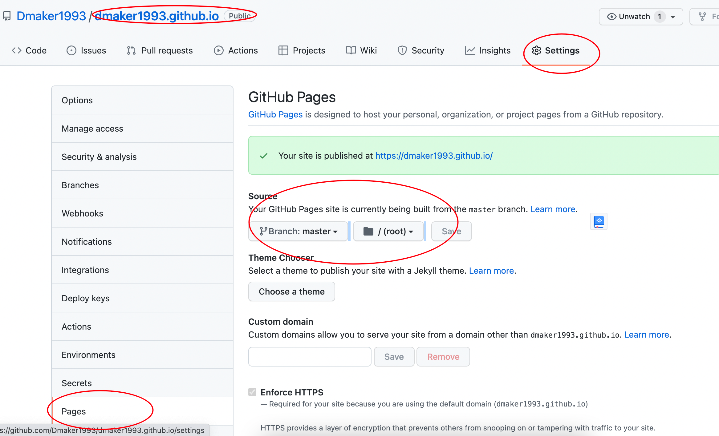 设置Github Pages