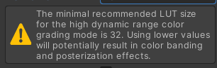 minimal LUT size is 32