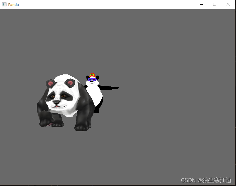 Panda3d导入两个熊猫Y方向的平移