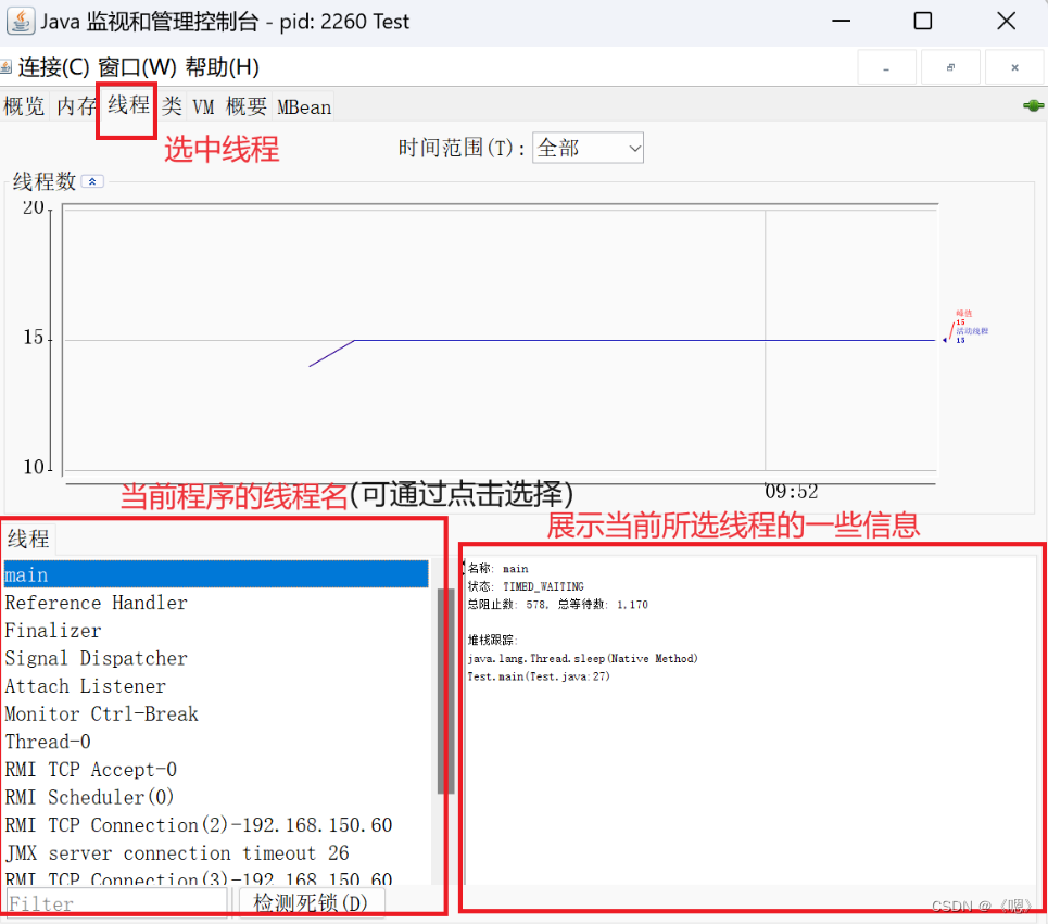 多线程代码中，如何查看各个线程的状态（JAVA）