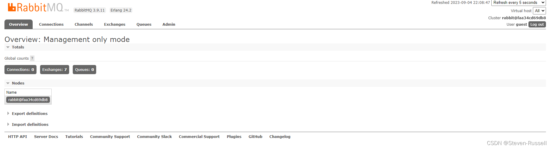 docker 安装rabbitmq