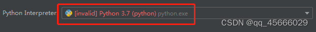 【pycharm】pycharm里报错Invalid Python interpreter selected for the project ...