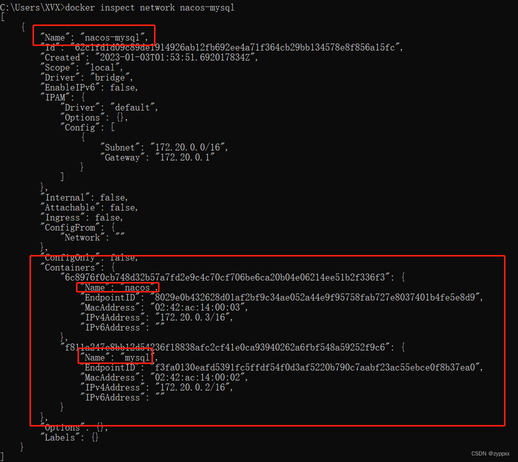 Docker mysql+nacos单机部署