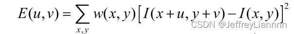 Harris角点的数学表达