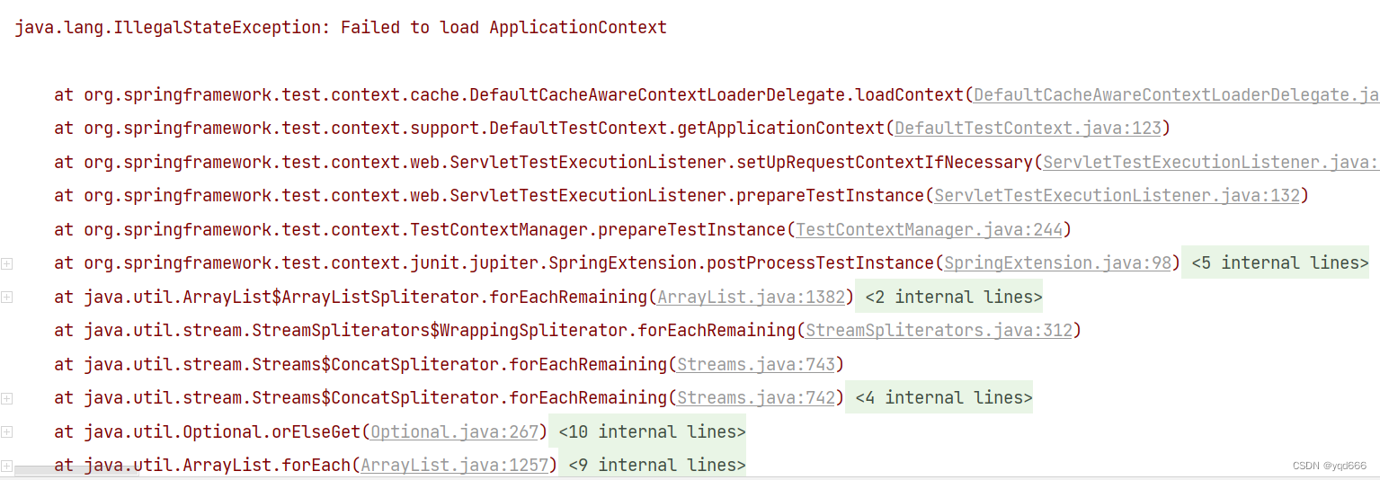 Java.Lang.Illegalstateexception: Failed To Load Applicationcontext 解决方法_Yqd666的博客-Csdn博客