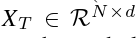 XT ∈ RN×das