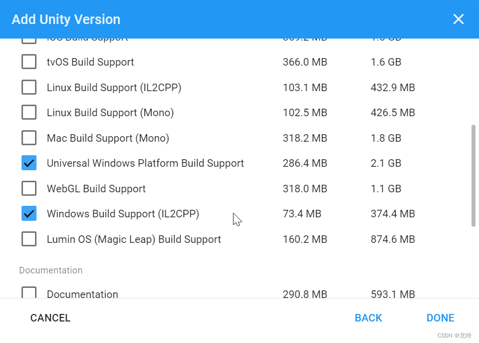 Open UnityHub/Installation/Details of the corresponding version of Unity in detail?  If it does not indicate that the corresponding version you downloaded has not added modules