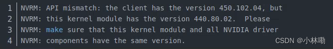 Failed To Initialize Nvmldriverlibrary Version Mismatch 极客之音 8258