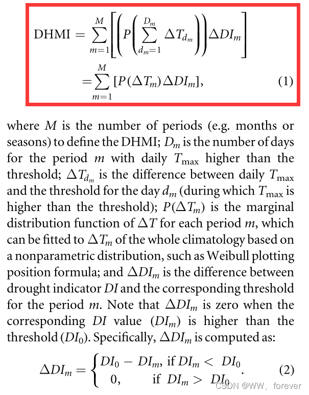 出自论文J2019-Dry-hot magnitude index: a joint indicator for compound event analysis
