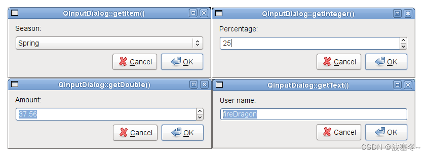 Qt应用开发(基础篇)——输入对话框 QInputDialog