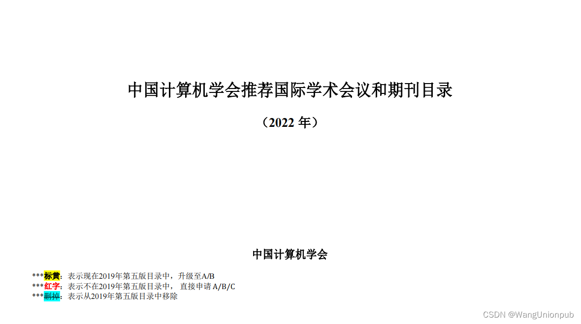 最新版《CCF推荐国际学术会议和期刊目录》正式发布（附目录）